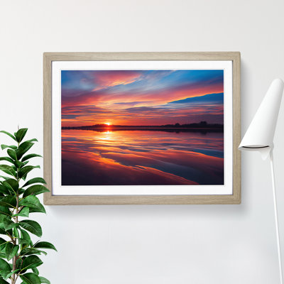 Lively Seascape At Sunset Framed Print