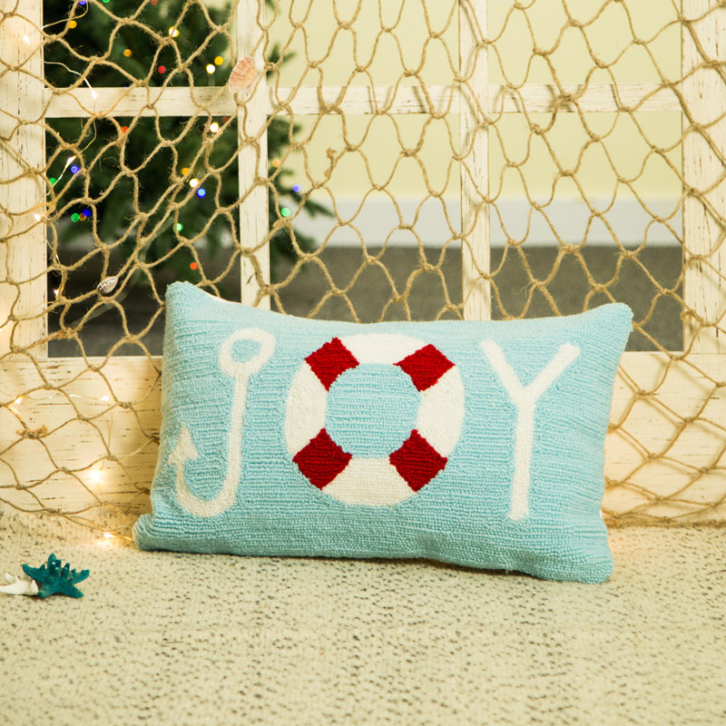 Hooked CHristmas Pillow Throw Pillow