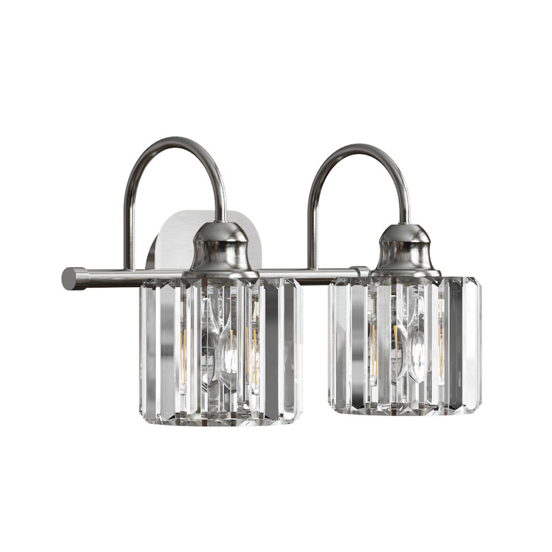 Wilmon Light Metal Dimmable Bathroom Vanity Light, Brushed Nickel, 2