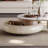Cream style creative minimalist rotating end table