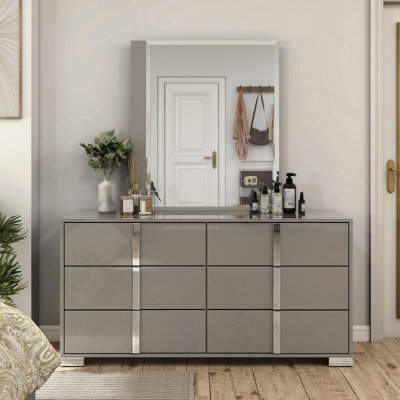 Commode 6 tiroirs avec miroir Duckworth