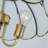 Vintage 3-Light Glass Pendant Chandelier with Scalloped Floral Shade, Gold Finish
