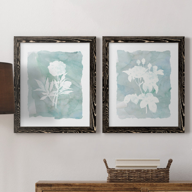 Silhouette Botanical I - Ensemble de 2 reproductions d'art, H 31,5 po x l 47 po x P 1,5 po, Pas de tapis