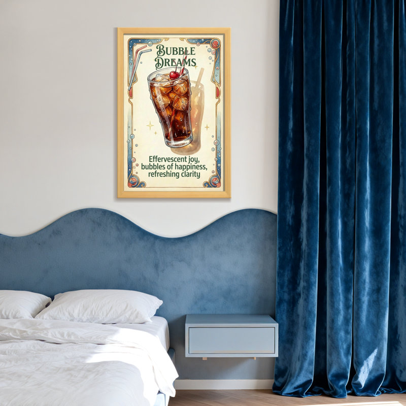 «Food & Beverage Bubble Dreams», reproduction d'art, H 18 po x l 12 po, Toile tendue, Ne s’applique pas