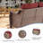 5-Piece Wicker Patio Furniture Set, 6-Inch  Thick Cushioned 360° Swivel Glider Chairs & Sofa-1462481160