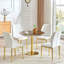 Ensemble repas luxueux en verre avec chaises ergonomiques