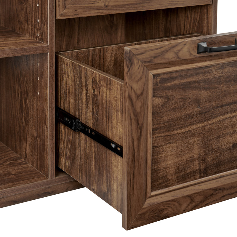 Hitchin 2 Piece Writing Desk Office Set, Walnut