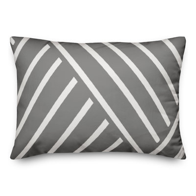 Striped Outdoor Reversible Throw Pillow