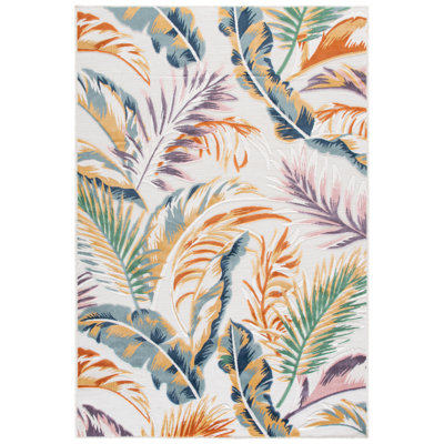 Tapis Cabana 452 à motif floral pour intérieur/extérieur