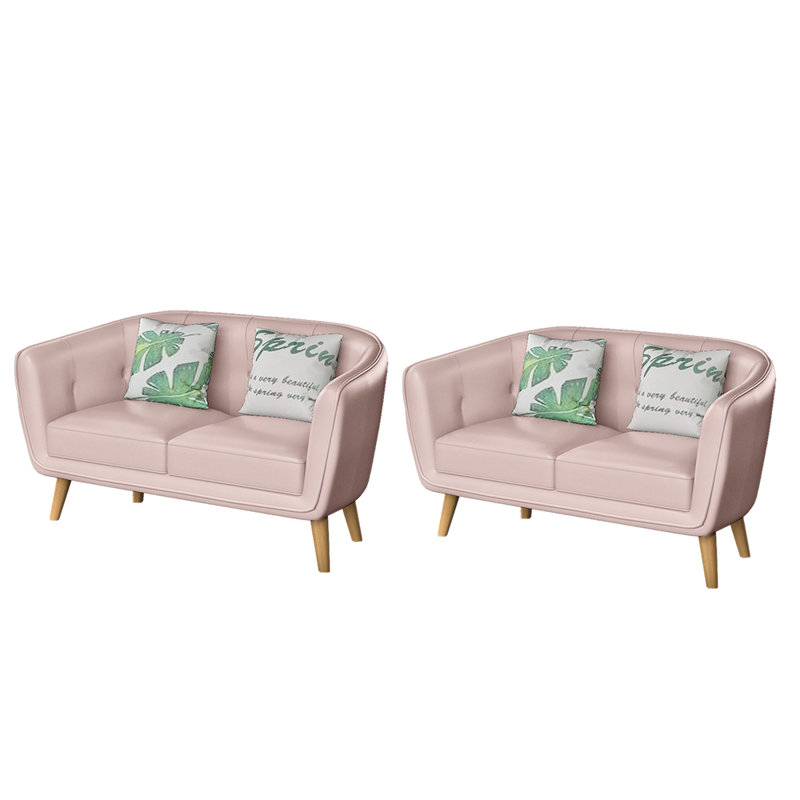 Banc rembourré en similicuir Casual, Rouge