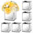 Ciarah Square Glass Table Vase Crushed Diamond Paper Inlay(Set of 6)