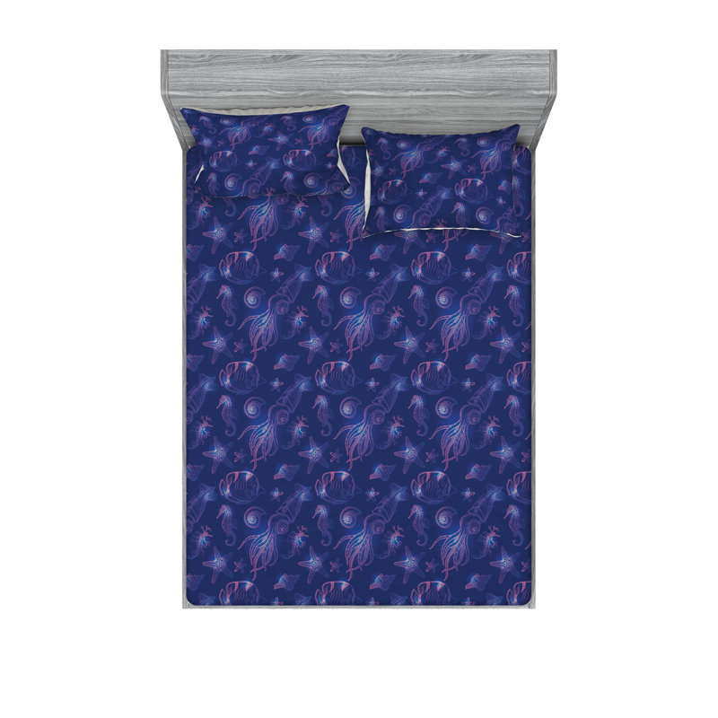 Drap-housse et taie décorative Ambesonne, Ensemble de draps très grand californien avec 2 t
