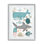 «Blue Maritime Animals», art giclée par Fineapple