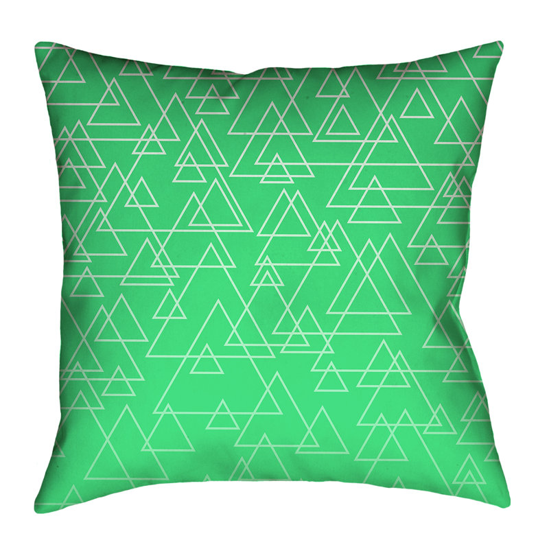 Coussin Katelyn Elizabeth, 26 po x 26 po, Vert, Polyester sergé