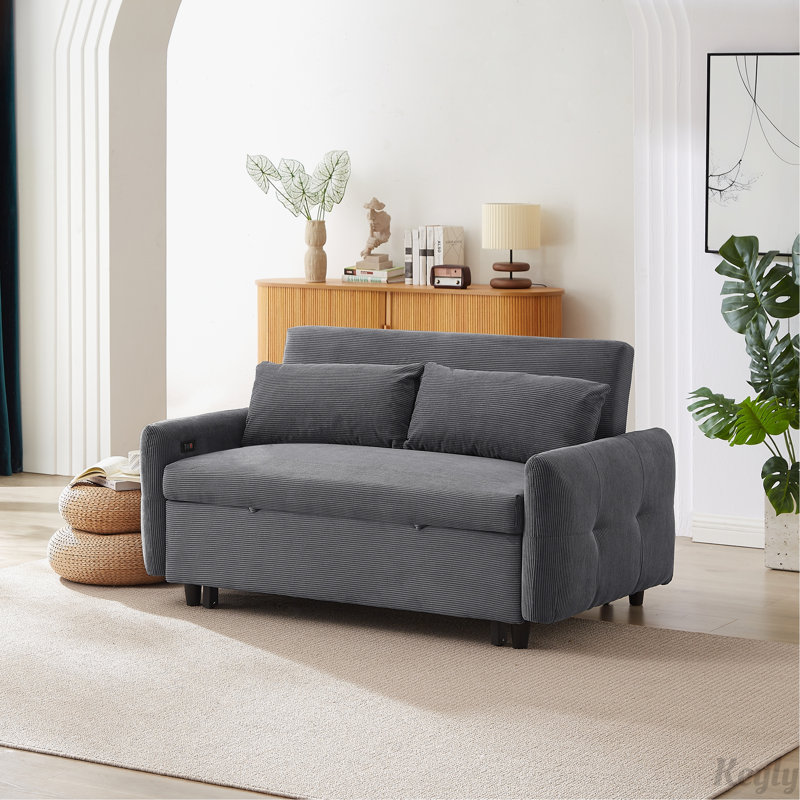 Canapé-lit convertible 57,48 po, Dark Grey