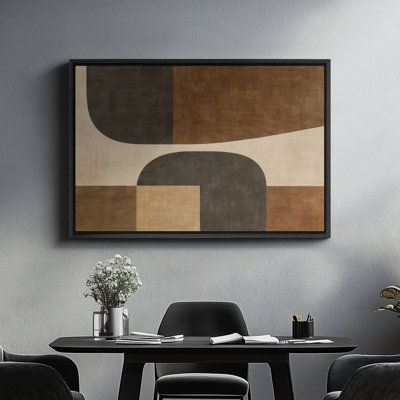 Framed Canvas Wall Art - Vintage Abstract Wall Prints for Bedroom - 24"x36"
