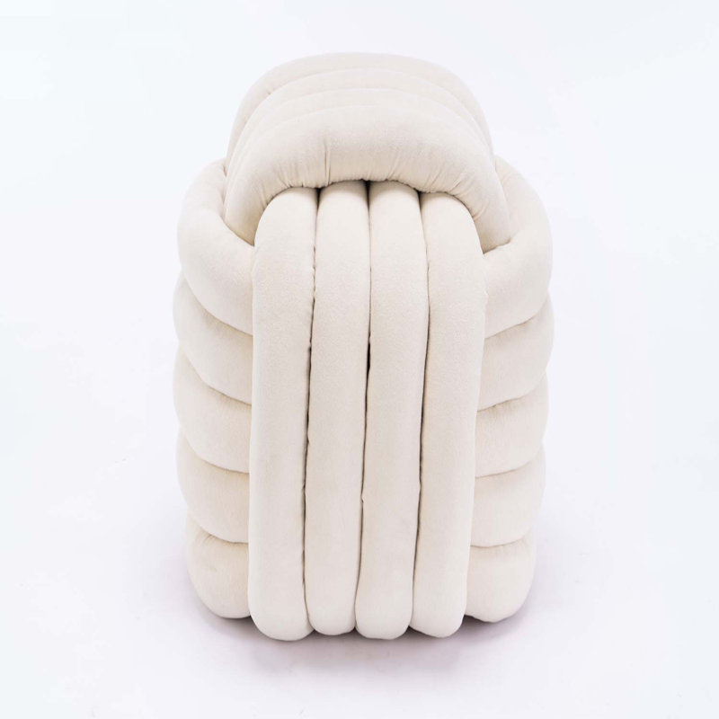 Repose-pieds confortable et élégant, Chenille beige