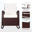 Chaise berçante d'extérieur en osier Outsunny (excluant la table)
