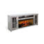 Console média Gery avec foyer encastré, 76 po, 2 armoires, gris -118123963