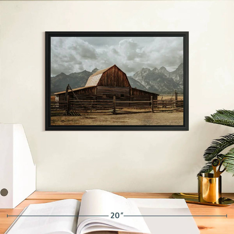 Moulton Barn, Floating Frame Black, 13" X 9"