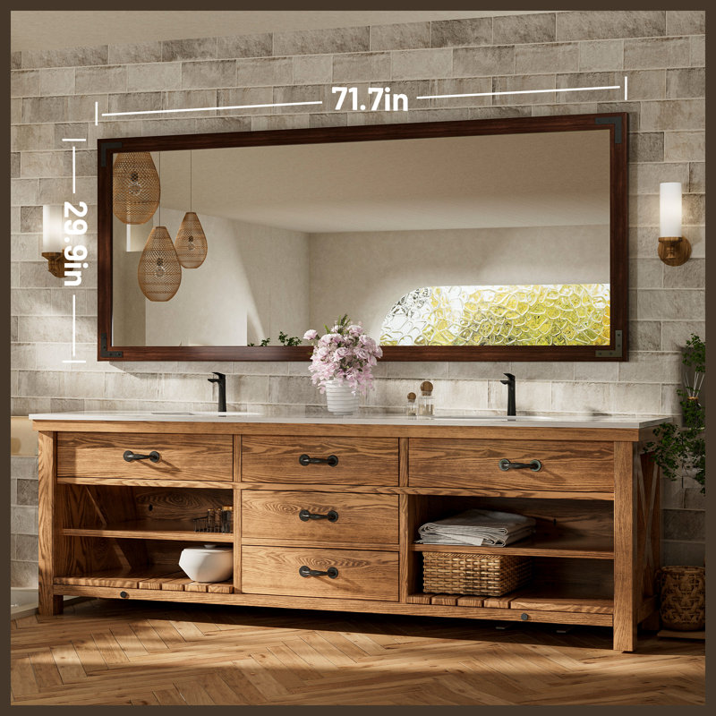 Miroir Gwenneth, 30 po x 72 po, Brun