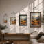 Mountain Valley at Rest Rustic - Framed Print-64114426-64114427