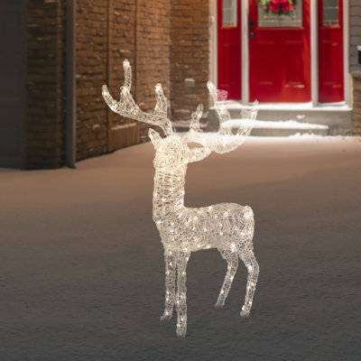Plastic Staked Christmas Reindeer Outdoor Lights