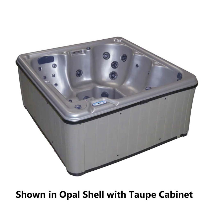 Spa carré en plastique avec 31 jets et ozoniseur pour 6 personnes Cyanna Valley Spas Supreme, Taupe, Opale