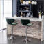 Tabouret de bar pivotant rembourré en velours Masaccio, ensemble de 2