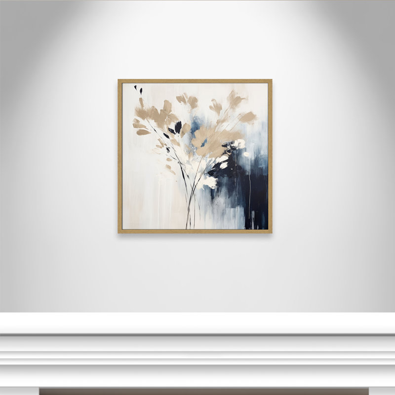 «Bliue Earthly Neutralité II» par Irena Orlov, L 27,5 po x H 27,5 po, Impression encadrée, Natural Woodgrain