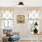 1-Light Black And Gold Flush Mount Light