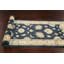 Tapis de couloir unique en laine noué à la main bleu marine / beige nouvel âge 2 pi 9 po x 8 pi