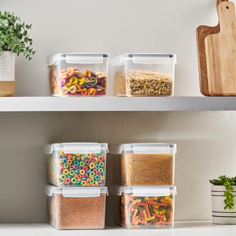 Airtight Food Storage Containers Set Of 4 - Pasta Storage Containers For Pantry Organization And Storage, BPA Free Spaghetti Container, Air Tight House Kitchen Storage Containers With Lids