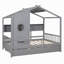 Lit de maison en bois avec lit gigogne, conception moderne pour enfants avec tablette de rangement-1507589996-1507590003