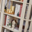 Bibliothèque ovale en bois ouverte à 5 niveaux avec assemblage facile-2141329314