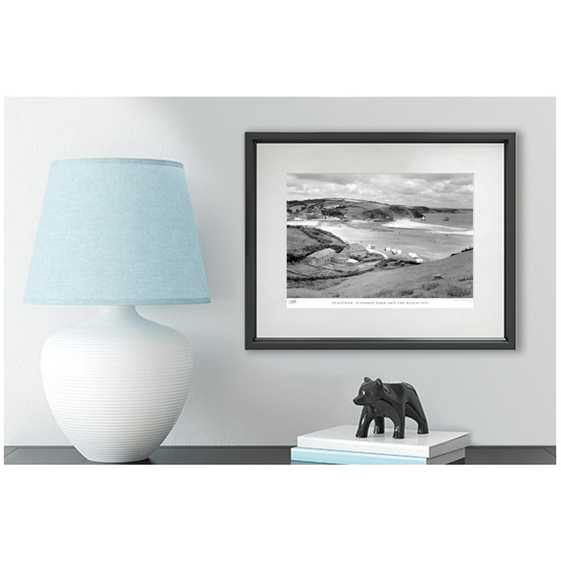 Pentewan, Sconhoe Farm And The Beach 1931 - Single Picture Frame Print, 60cm H x 80cm W x 2.3cm D