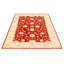 Tapis rouge foncé en laine noué à la main de conception unique 6 pi 6 po x 9 pi 6 po Gynith