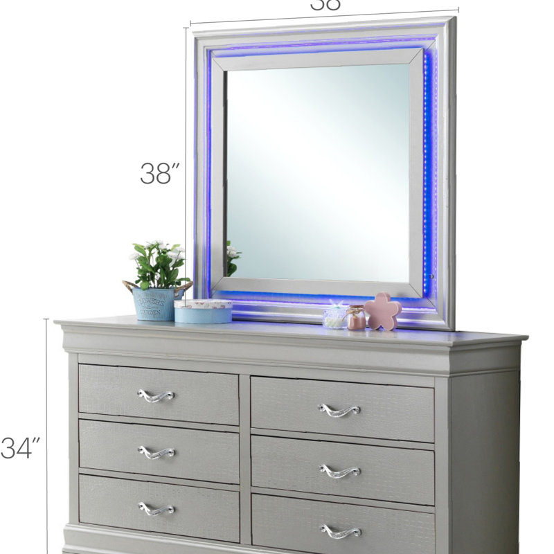 Miroir Lorana G6500-m22, champagne argenté
