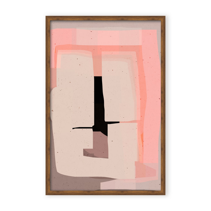 Abstract Phase 1 by  - Picture Frame Painting on Paper, 36" H x 24" W x 1.125" D, Framed Print, Brown