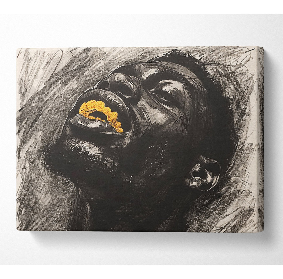 Gold Teeth Man - No Frame Kunstdrucke auf Leinwand