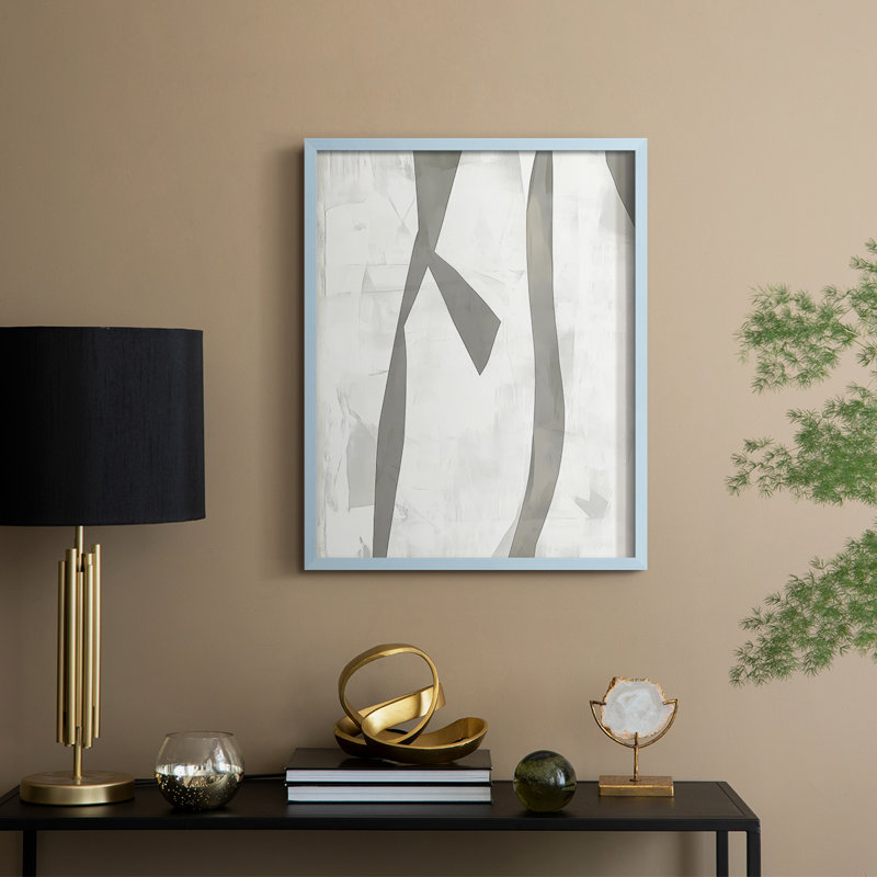 «Abstract III», reproduction encadrée - prête à être accrochée, Bleu, H 10 po x l 8 po