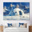 Igloo dans des tons bleus et blancs - ensemble de décorations de paysage d'hiver-107189375-107189376