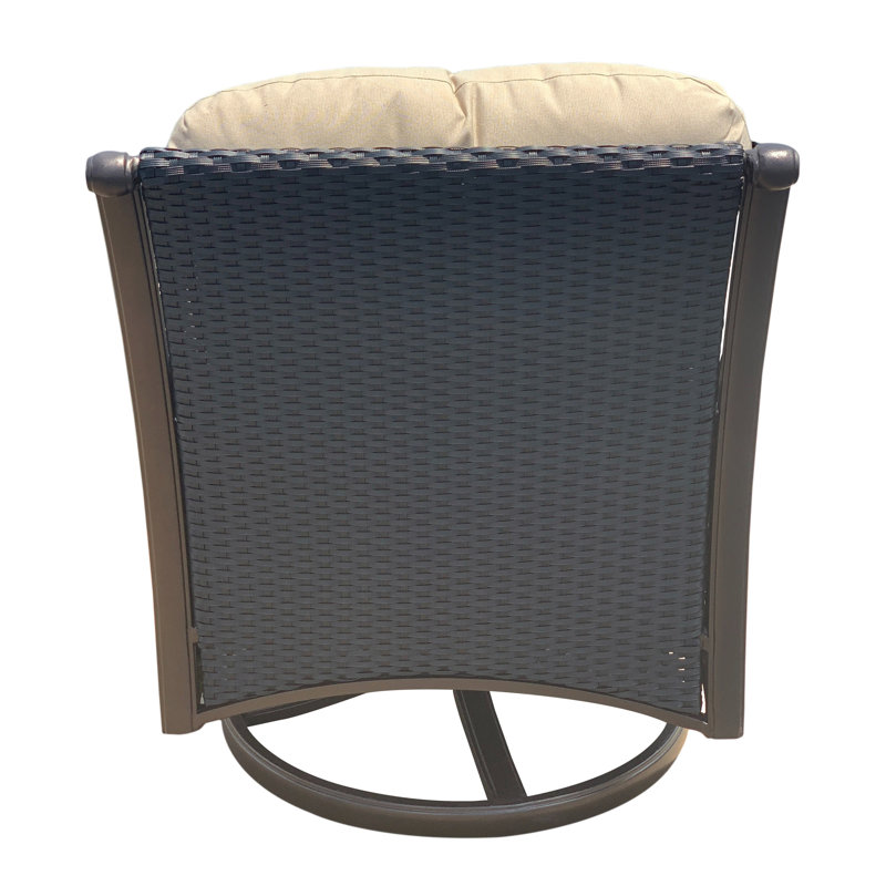 Monterey Swivel Rocking Outdoor Club Chair with Plush Cushions
