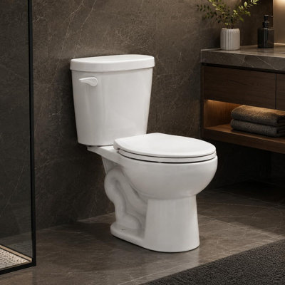 Modern Two-Piece Toilet – Elongated, Soft Close Seat, ADA Height, 1.28 GPF, 12″ Rough-In
