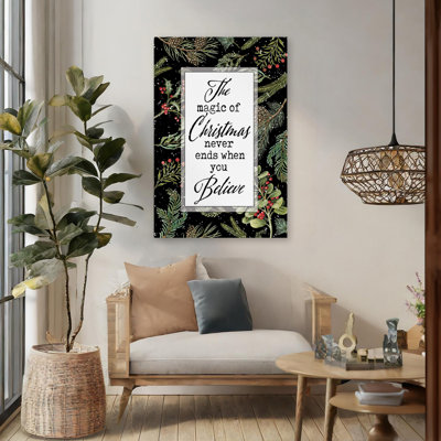 La magie de Noël - citation de Noël contemporaine «Believe In Magic»