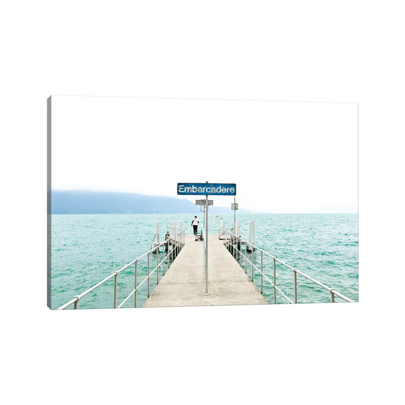 Leman Jetty by Beli - Wrapped Canvas Print, 20.32 cm H x 30.48 cm W