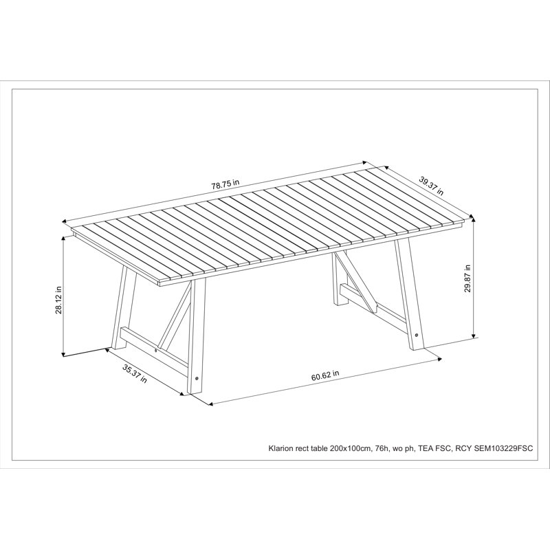 Ensemble repas d'extérieur 7 pièces en teck récupéré et aluminium Anautica, Noir