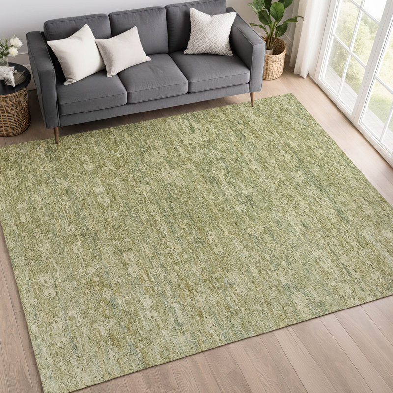 Tapis ikat intérieur / extérieur lavable à la machine Chantille ACN2324, Rectangle 5 pi x 7 pi 6 po