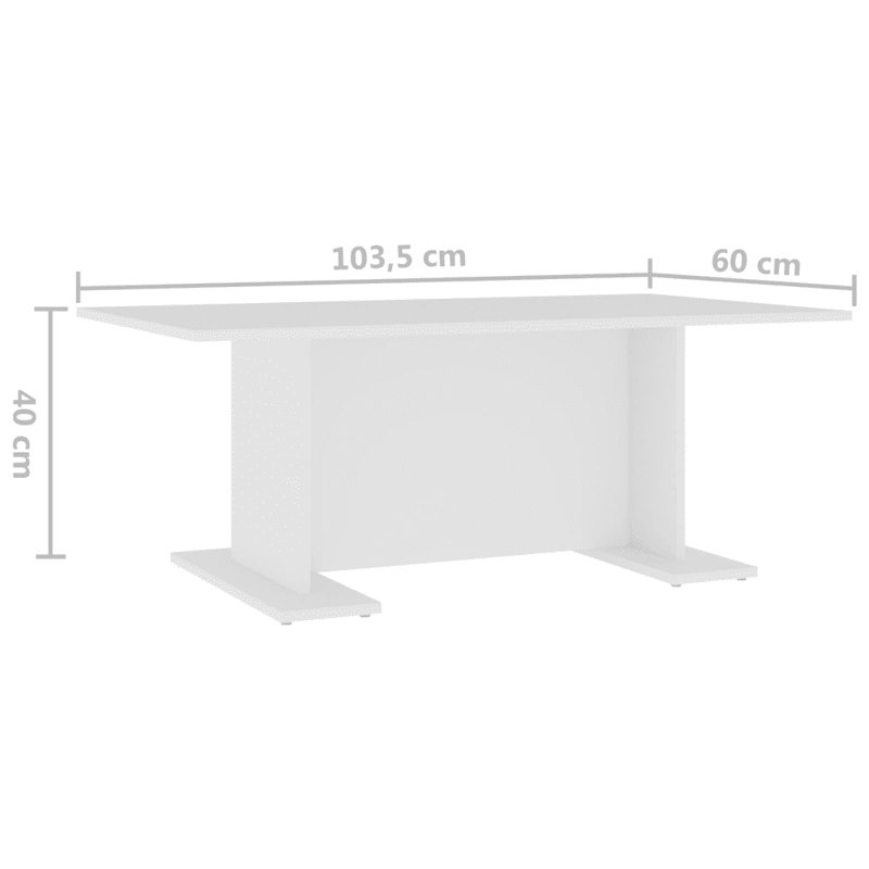 Godehardt Sled Coffee Table, White