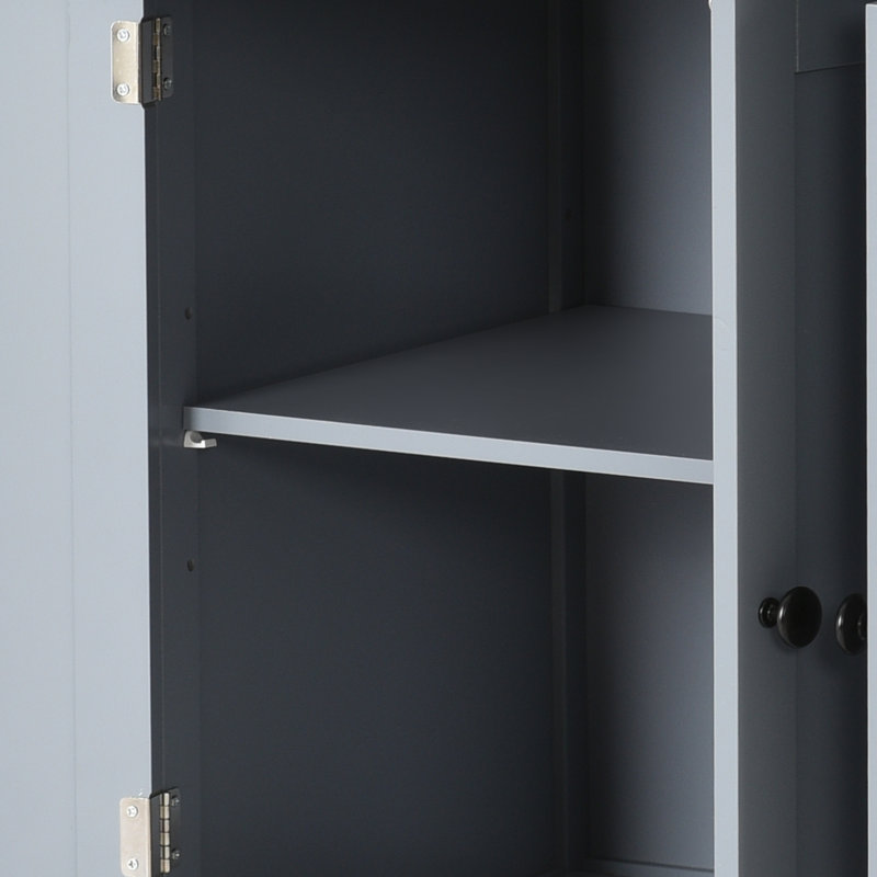 Kitchen Island Cart With Solid Wood Top And Locking Wheels,54.3 Inch Width,4 Door Cabinet And Two Drawers,Spice Rack, Towel Rack